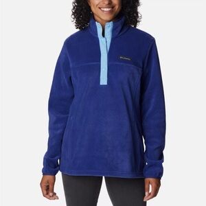 Columbia Sportswear Company Royal Blue Fleece Snap Button Top Size 1X